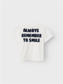 NAME IT Kort Smiley T-shirt Kaluna White Alyssum